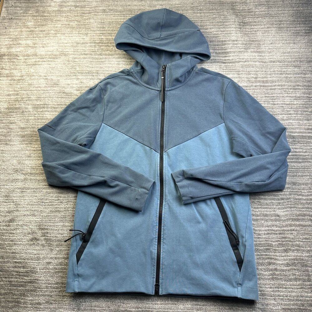 Nike Hoodie Mens Medium Blue Nike Sportswear Tech Pack Knit Hoodie